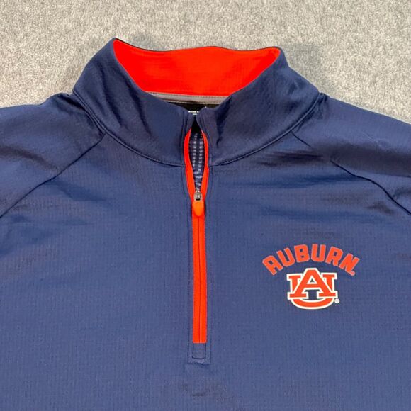 Auburn Tigers Under Armour Quarter Zip Pullover Men's Large Loose Fit Cold Gear - Picture 3 of 12